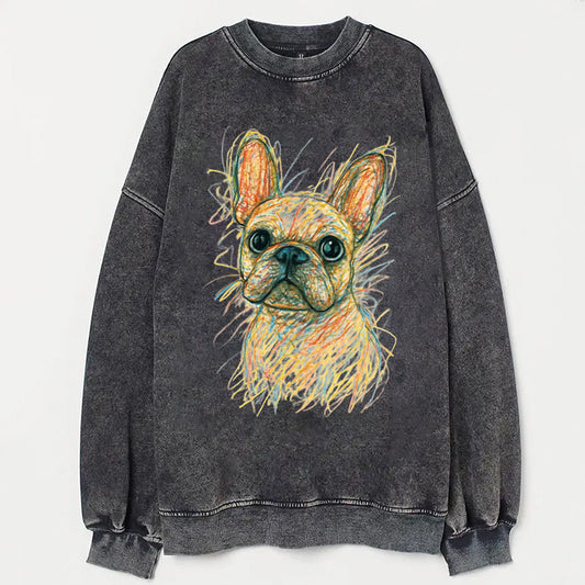 Cute Dog Art Print Casaul Sweatshirt