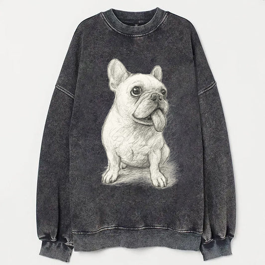 Cute Dog Art Print Casaul Sweatshirt