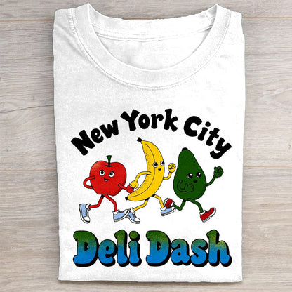 New York City Deli Dash Funny Fruit Runners T-Shirt
