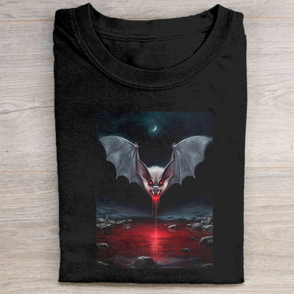 Bat Wings with Red Stream Graphic T-Shirt