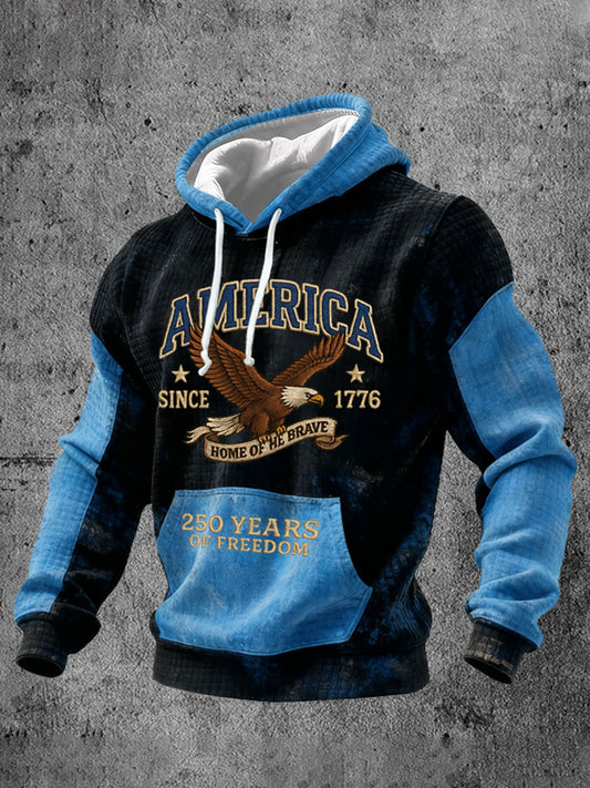 250th Anniversary Print Casual Hoodie For Men