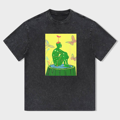 Green Man Graphic T-Shirt