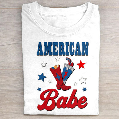 American Babe Patriotic Graphic T-Shirt