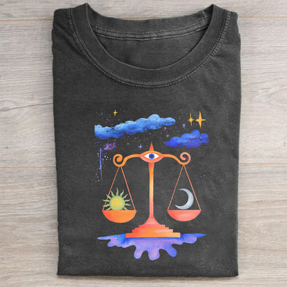 Balance Scale Art Design Graphic T-Shirt
