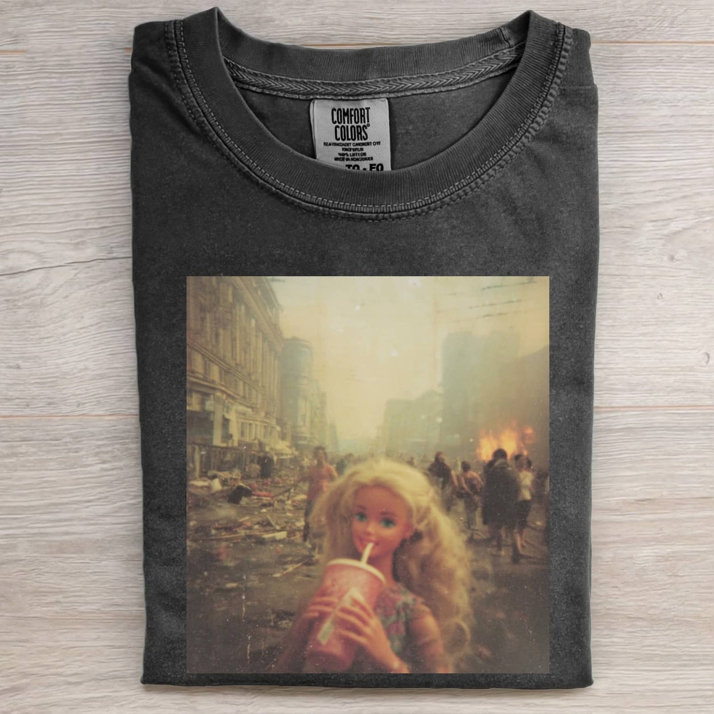 BARBIE WITH A DRINK SHORT SLEEVED T-SHIRT