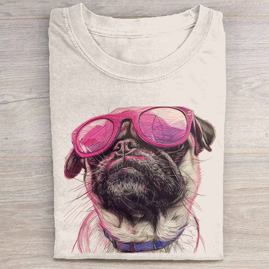 Funny Dog Sunglasses Unisex T-Shirt