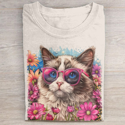 Funny Sunglasses Cat Unisex T-Shirt