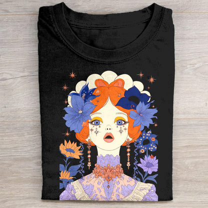 Colorful Floral Graphic T-Shirt