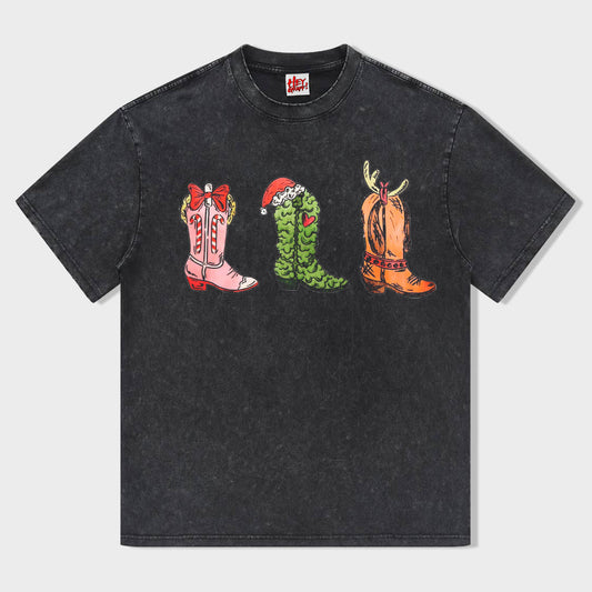 Cowgirl Christmas T-Shirt - heygraff
