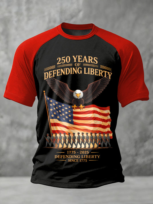 Retro 250th Anniversary Printed T-Shirt For Men