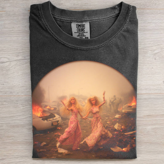 WAR TWO BARBIES DANCING TEE