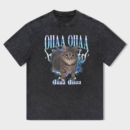 OIIA OIIA CAT Spinning Cat Funny  T-Shirt