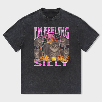 I'm Feeling Silly Funny Oia Oia Cat T-Shirt