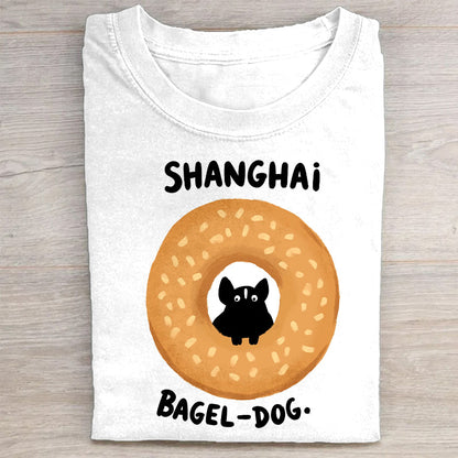 Shanghai Bagel Dog Graphic T-Shirt