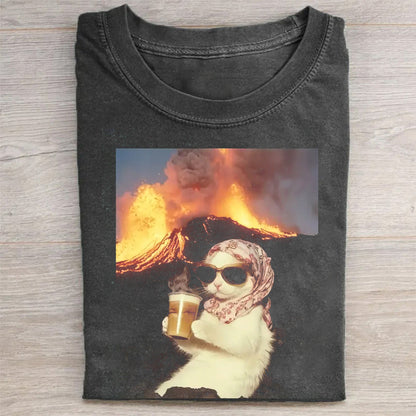 CALM AND COLLECTED CAT T-SHIRT