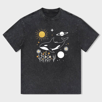 Cosmic Whale Graphic T-Shirt