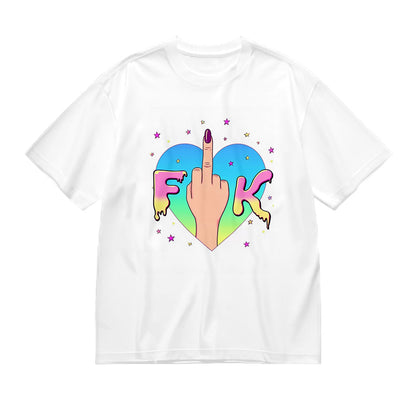 Colorful Heart Graphic T-Shirt