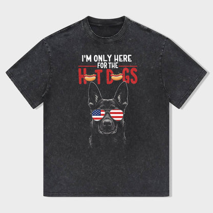 American Flag Sunglasses Dog Graphic T-Shirt