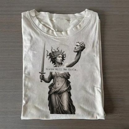 Retro Medusa with the Head of Perseus T-shirt
