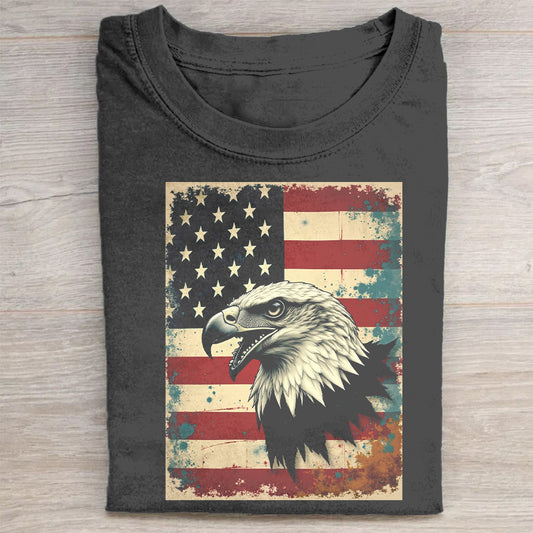 American Flag Eagle Graphic T-Shirt