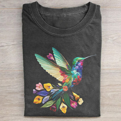 Floral Hummingbird Shirt - heygraff