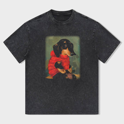 PUPPY IN A PUFFER T-SHIRT