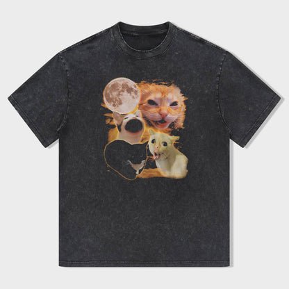 Yelling Cat Meme Graphic T-shirt