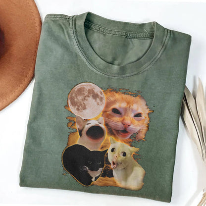 Yelling Cat Meme Graphic T-shirt
