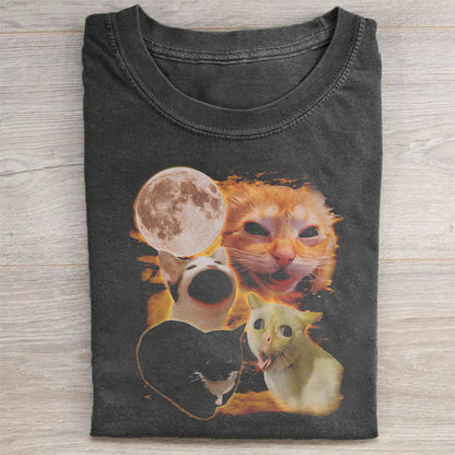 Yelling Cat Meme Graphic T-shirt