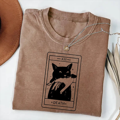 Tarot Card Black Cat T-shirt
