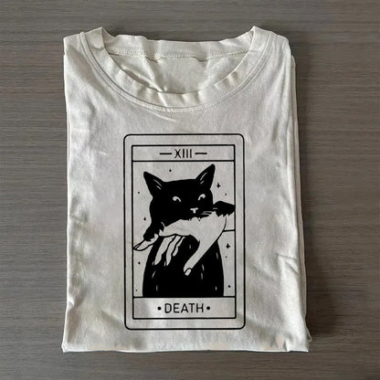 Tarot Card Black Cat T-shirt