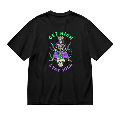 Get High Stay High Skeleton Graphic T-Shirt