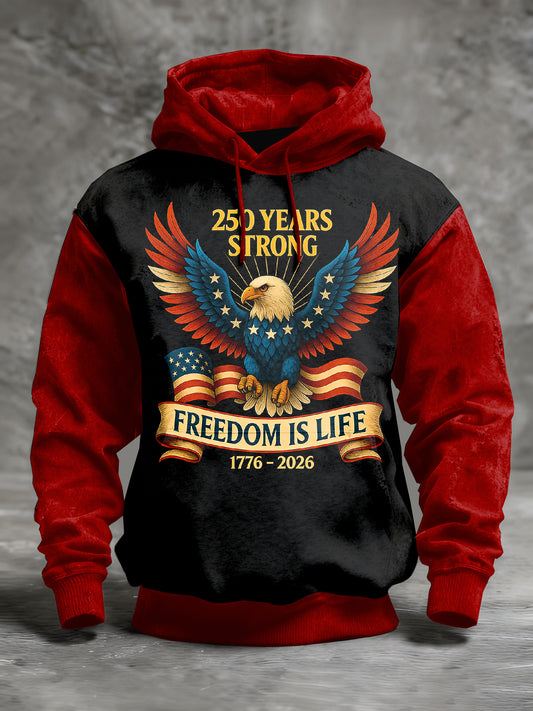 Retro 250th Anniversary Printed Sweatshirt For Men