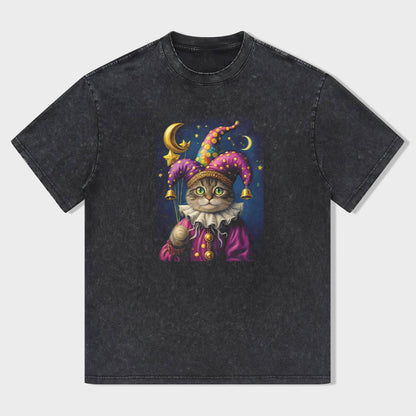 Magical Cat Wizard Graphic T-Shirt