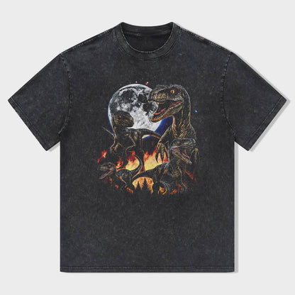Velociraptor Dinosaur Vintage 90s T-shirt