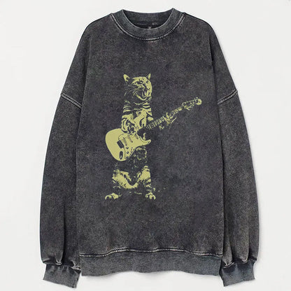 Cat playing guitar T-shirt