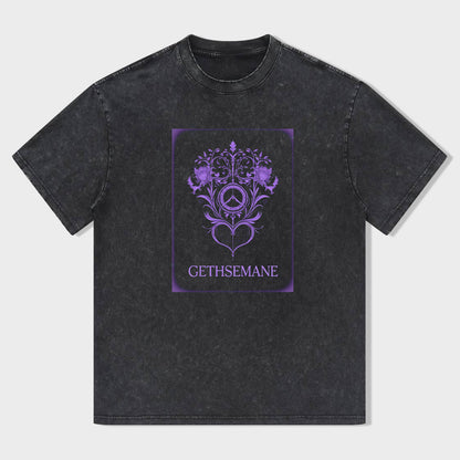 Gethsemane Graphic T-Shirt with Purple Design for Men Women Unisex Casual Tee