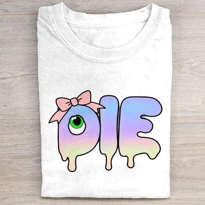 Cute Pastel Goth Aesthetic DIE Graphic T-Shirt