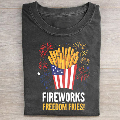 Fireworks Freedom Fries! Patriotic 4th of July T-Shirt