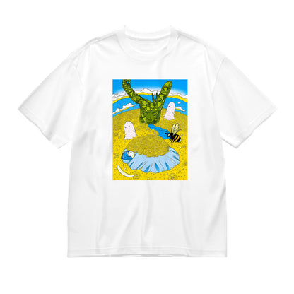 Cactus and Bee Graphic Design T-Shirt