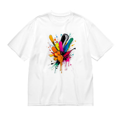 Colorful Paint Splash Graphic T-Shirt