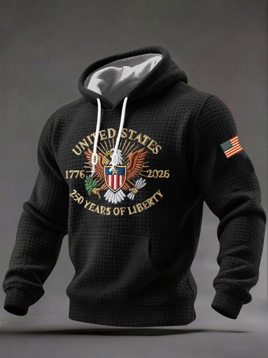 250th Anniversary Print Casual Hoodie For Men