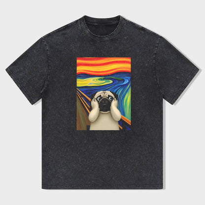 Scream Pug Art Print Men's Graphic T-Shirt