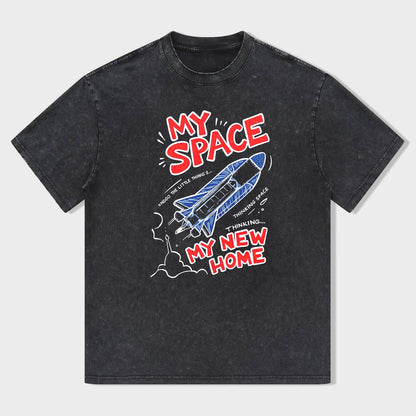 My Space My New Home Rocket Graphic T-Shirt