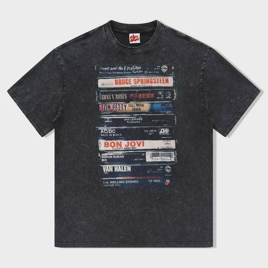 Rock Cassettes T-shirt - heygraff