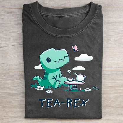 Tea Rex Funny T-shirt