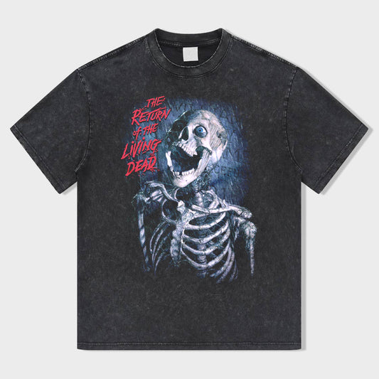 Undead Reproduction Acid Wash T-Shirt - heygraff