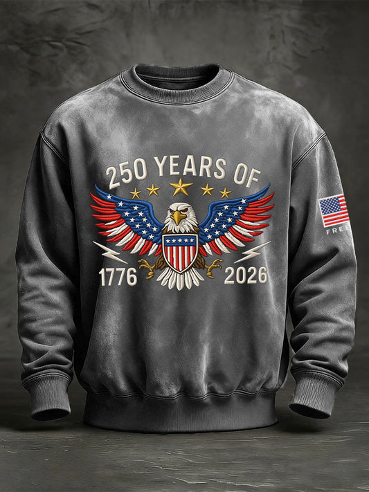 250 Years Of 1776-2026 Print Sweatshirt For Men