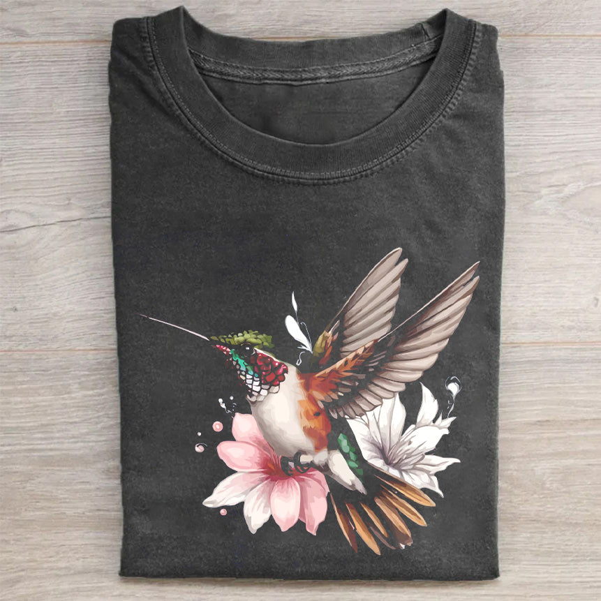 Watercolor Hummingbird Shirt - heygraff