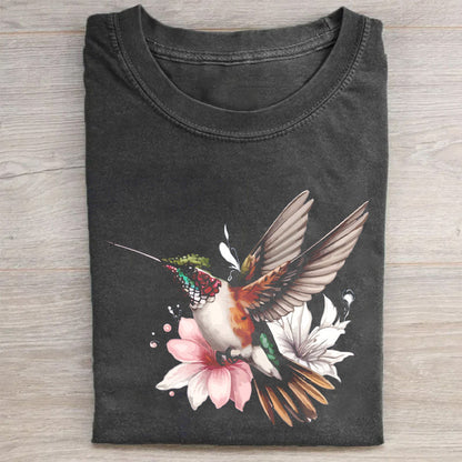 Watercolor Hummingbird Shirt - heygraff